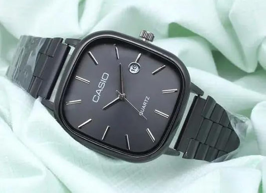 Casio Analog Unisex Classic Quartz Black Metal Watch