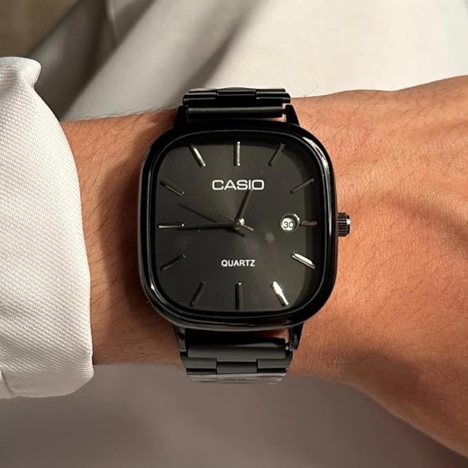 Casio Analog Unisex Classic Quartz Black Metal Watch
