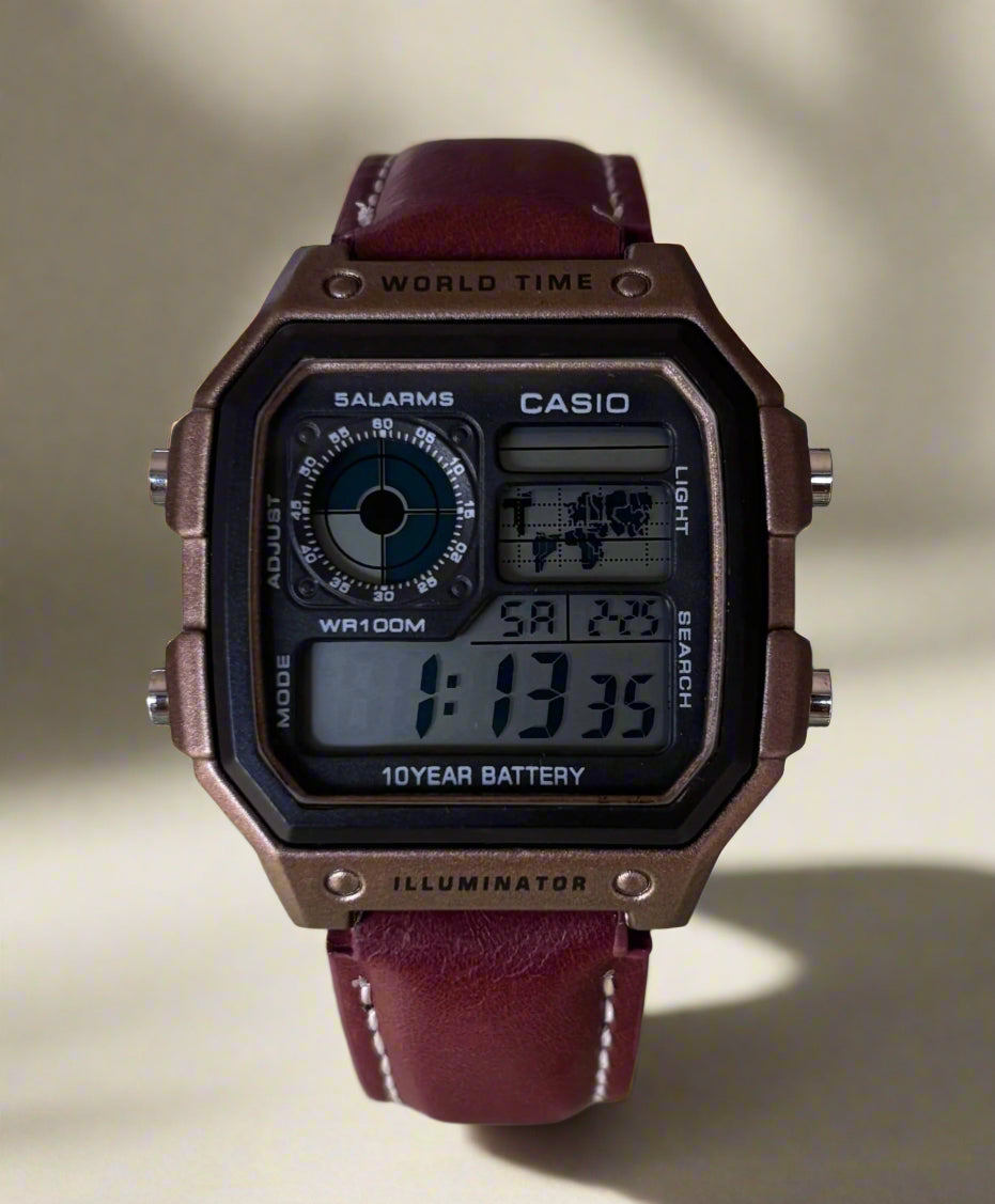 Casio World Time AE1200 illuminator