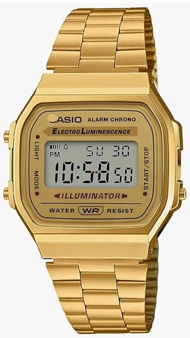 Casio  Vintage 168wa Square Dial Unisex  Watch for Men Women