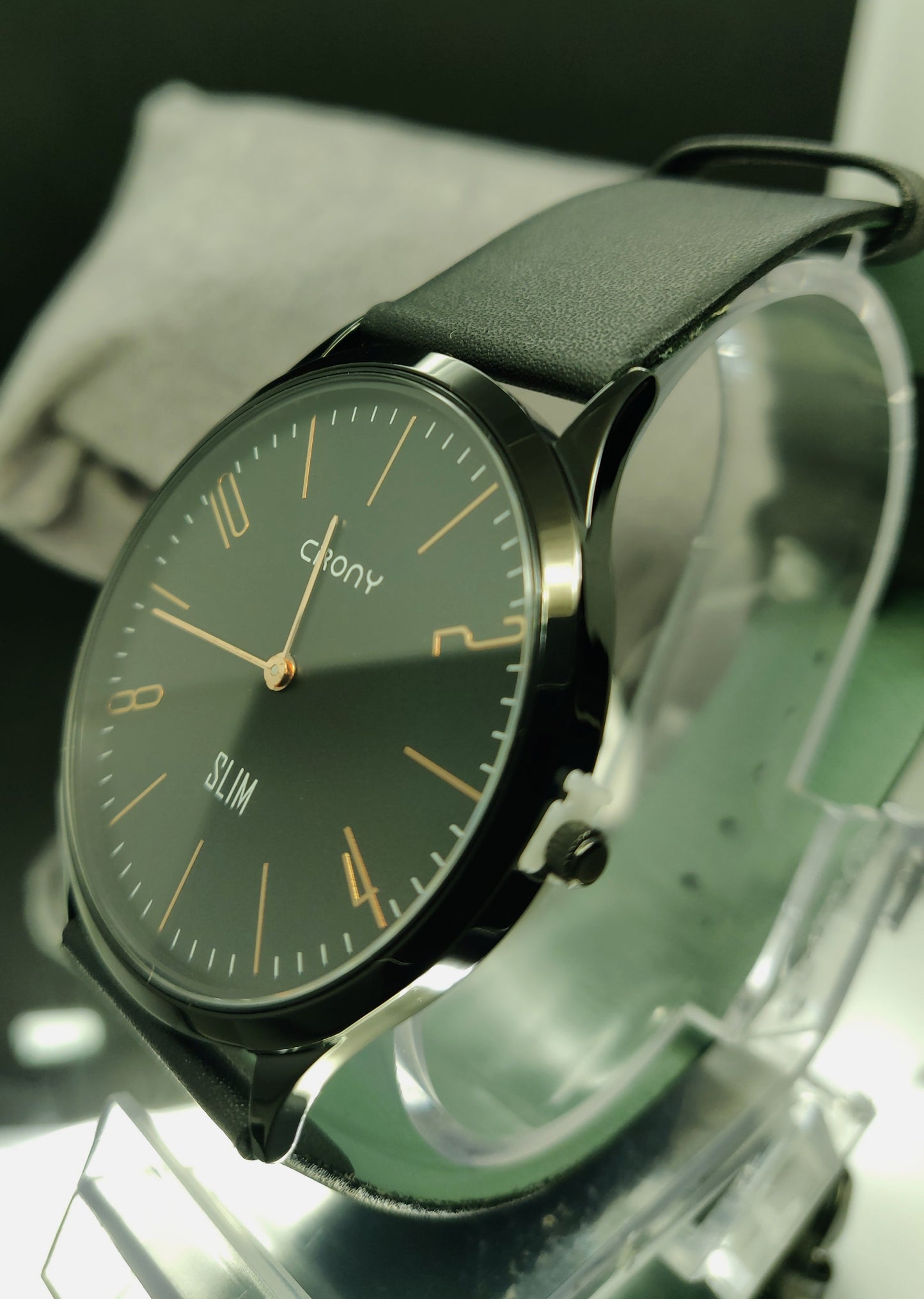 Crony  Super Slim Analog Quartz Watch - For Men Leather Strap