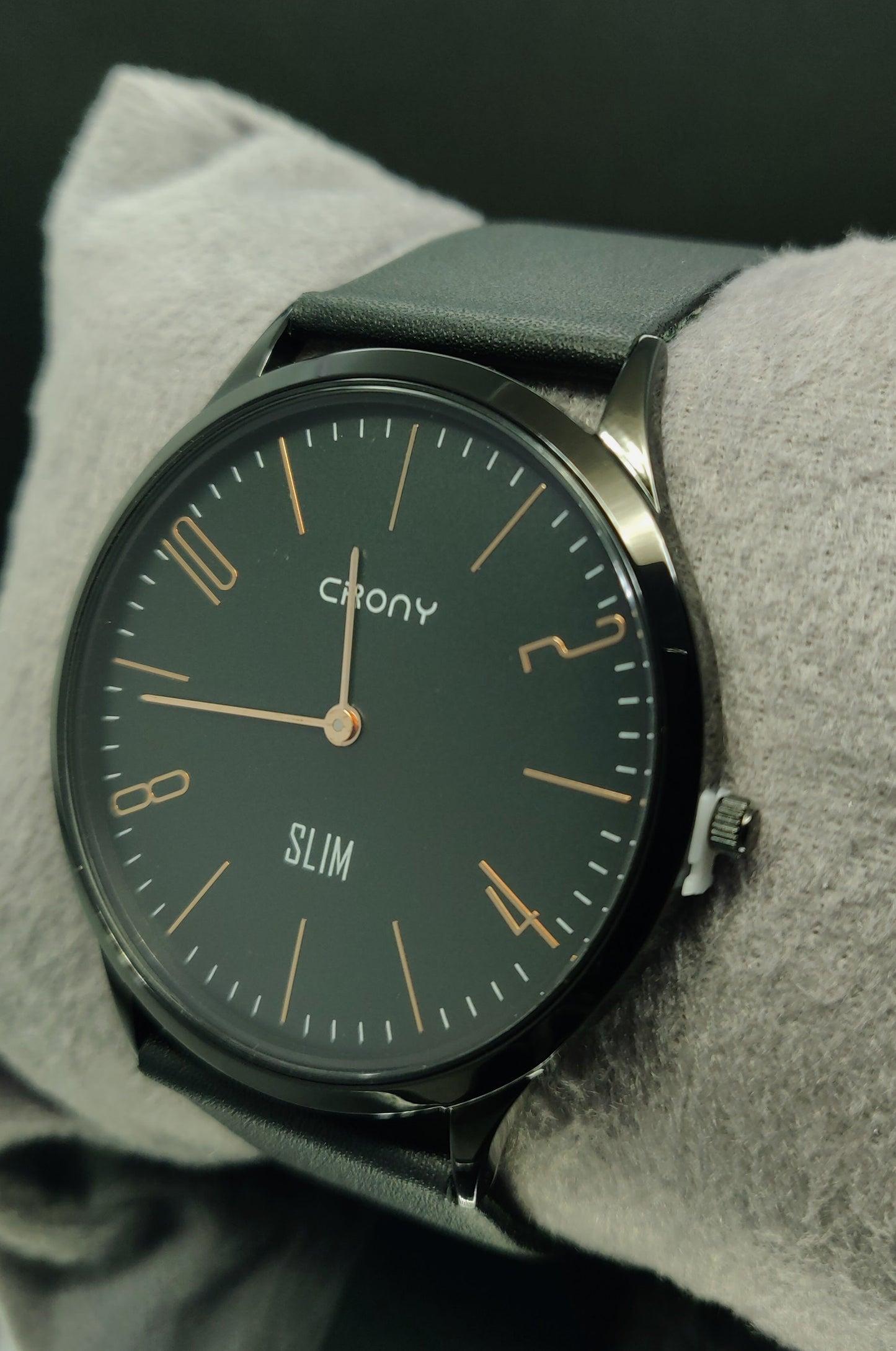 Crony  Super Slim Analog Quartz Watch - For Men Leather Strap