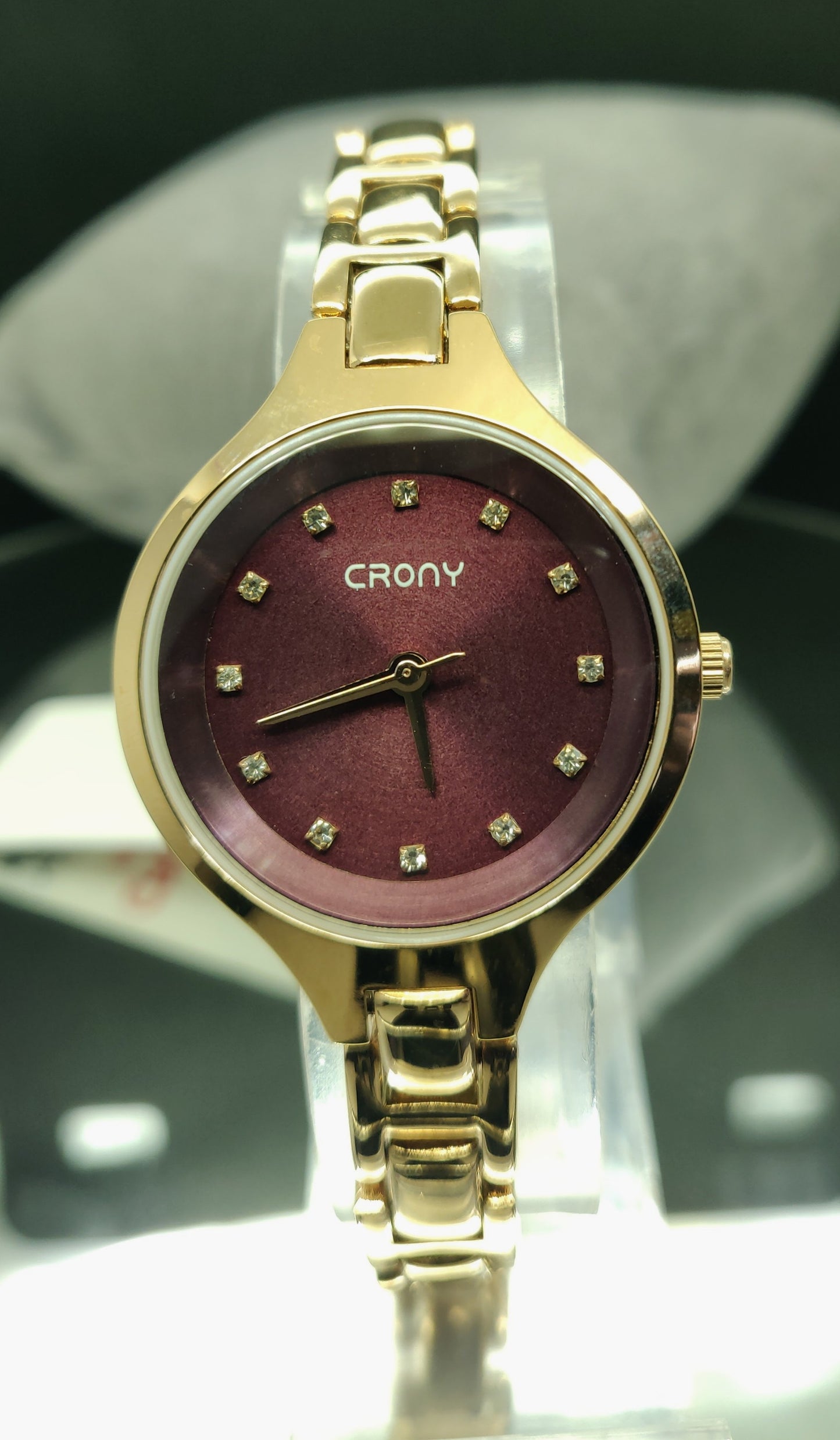 Crony Premium Golden Metal Chain Analog Wrist Watch for Women