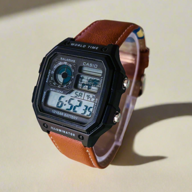 Casio World Time AE1200 illuminator