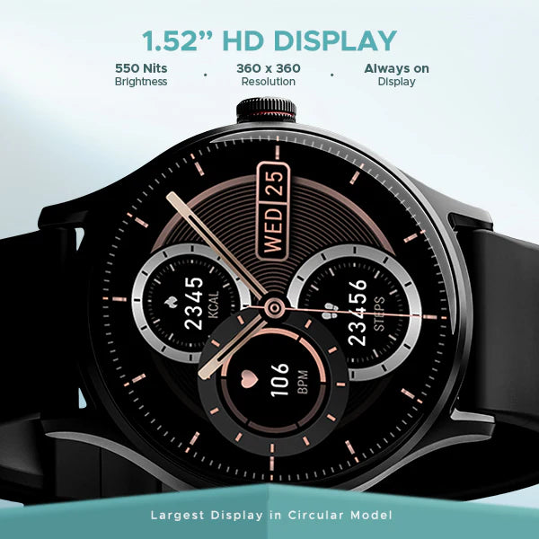 boAt Lunar Vista -round-hd-display-smartwatch