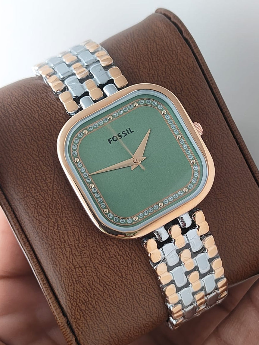 Fossil Women’s Rose Gold & Silver Two-Tone Analog Watch