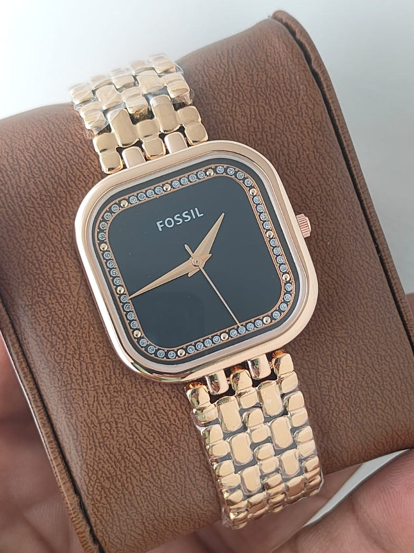 Fossil Women’s Rose Gold & Silver Two-Tone Analog Watch