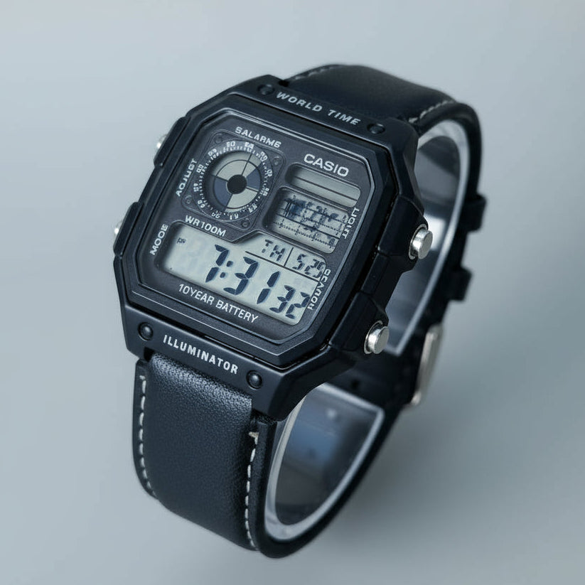 Casio World Time AE1200 illuminator