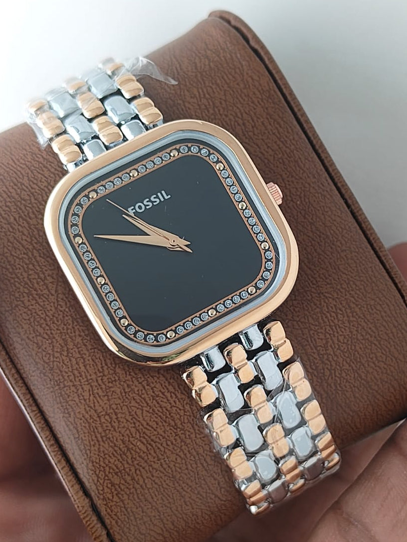 Fossil Women’s Rose Gold & Silver Two-Tone Analog Watch