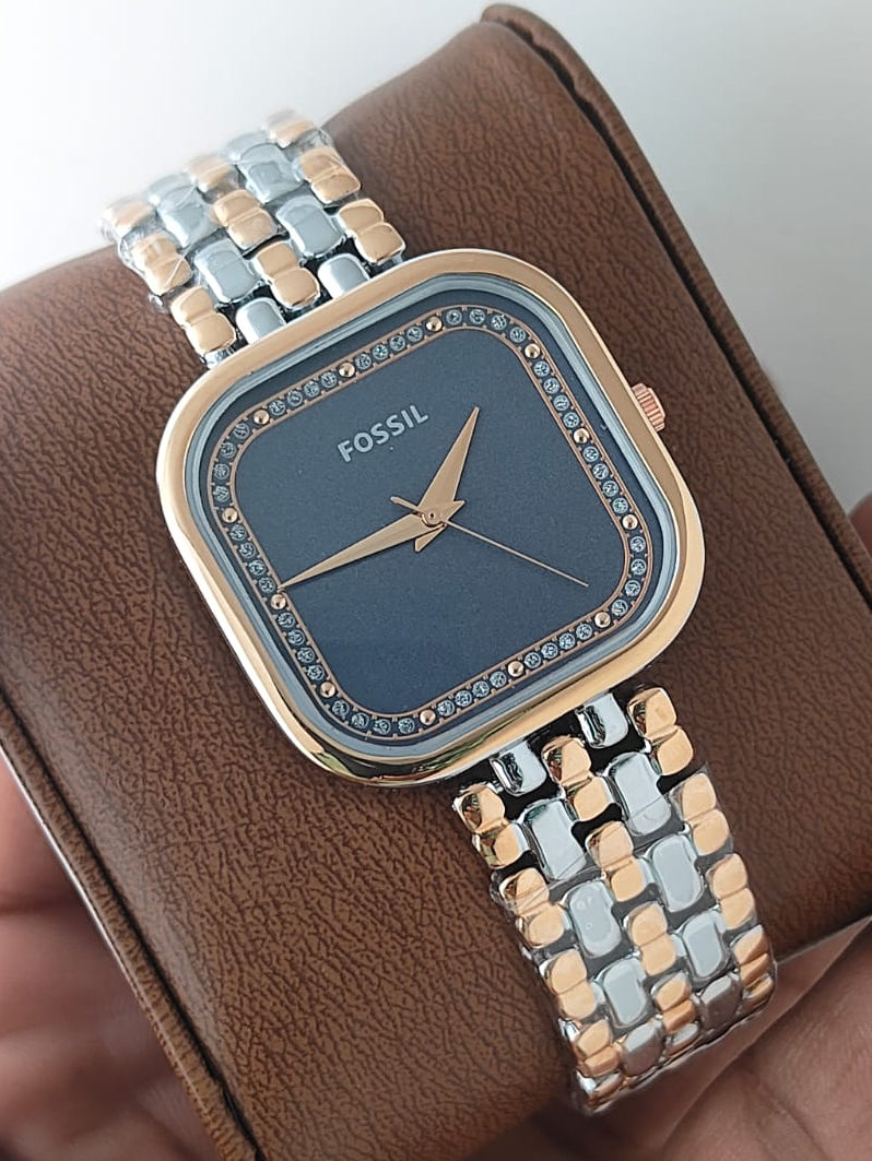 Fossil Women’s Rose Gold & Silver Two-Tone Analog Watch