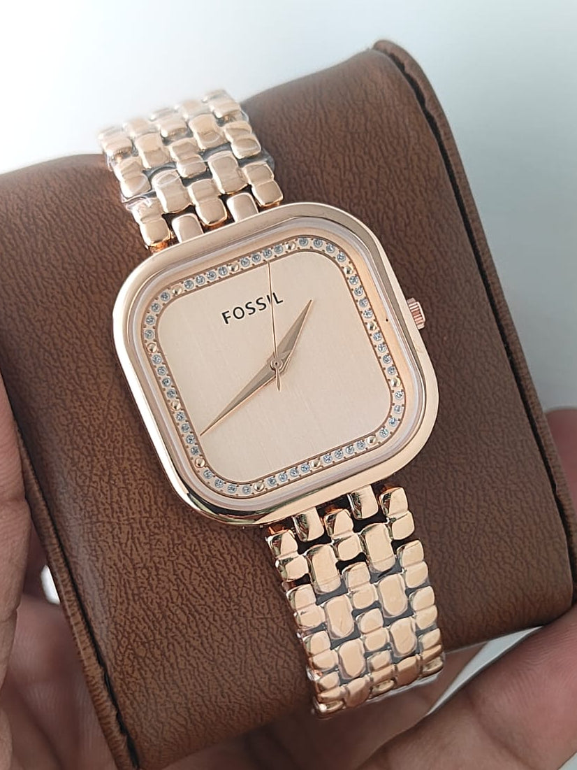 Fossil Women’s Rose Gold & Silver Two-Tone Analog Watch