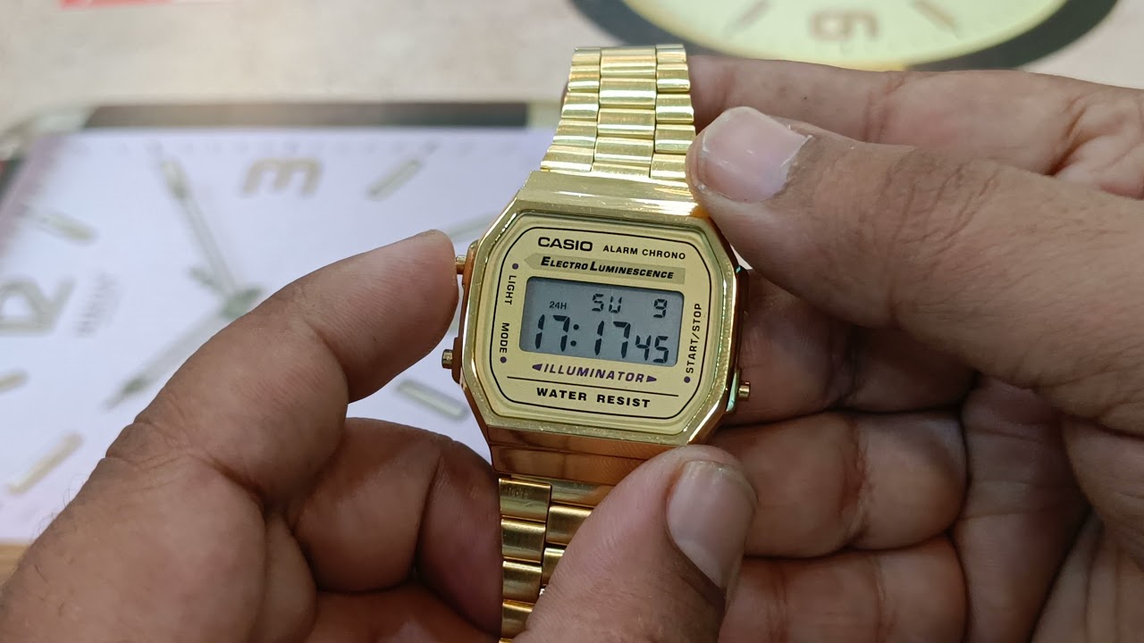 Casio  Vintage 168wa Square Dial Unisex  Watch for Men Women