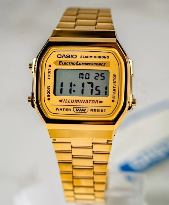 Casio  Vintage 168wa Square Dial Unisex  Watch for Men Women